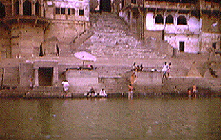 Morning washing in the river