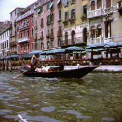 Architecture and boat in Venice Italy