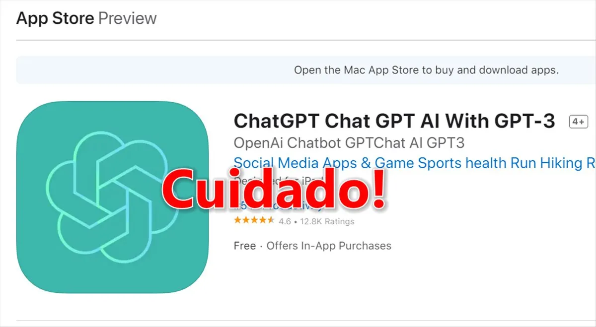 Cuidado, ya hay una app de pago llamada ChatGPT, pero no tiene relaci…