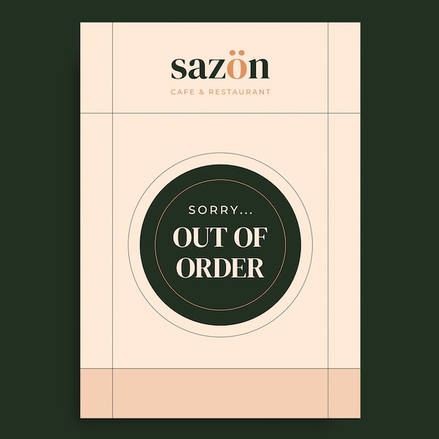 Free vector out of order sign