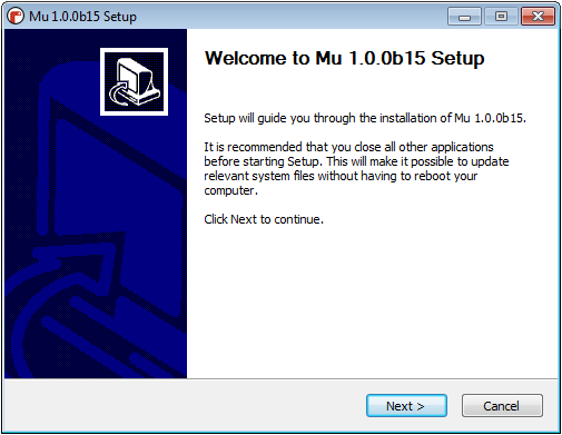 How to install Mu on Windows with the Official Installer